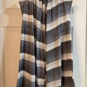 Blue / Grey Striped Sleeveless Duster
